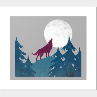 Wolf in the woods Posters and Art